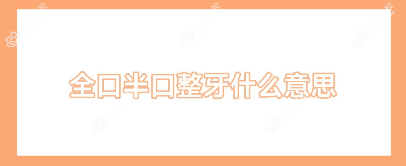 全口半口整牙什么意思