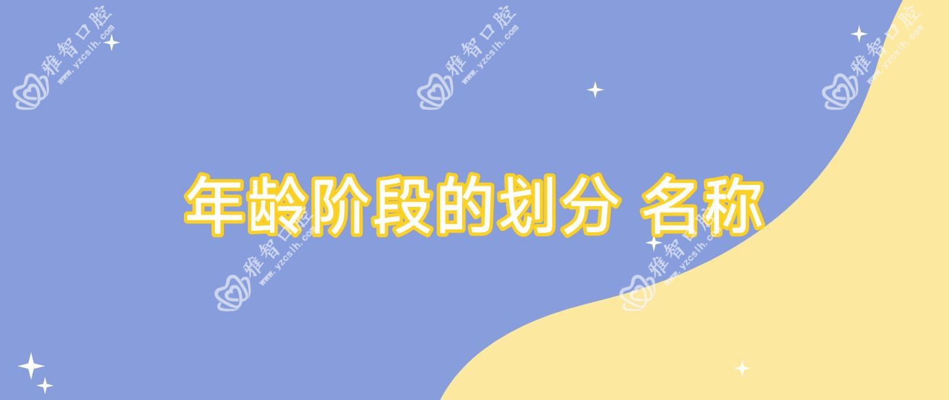 年龄阶段的划分 名称