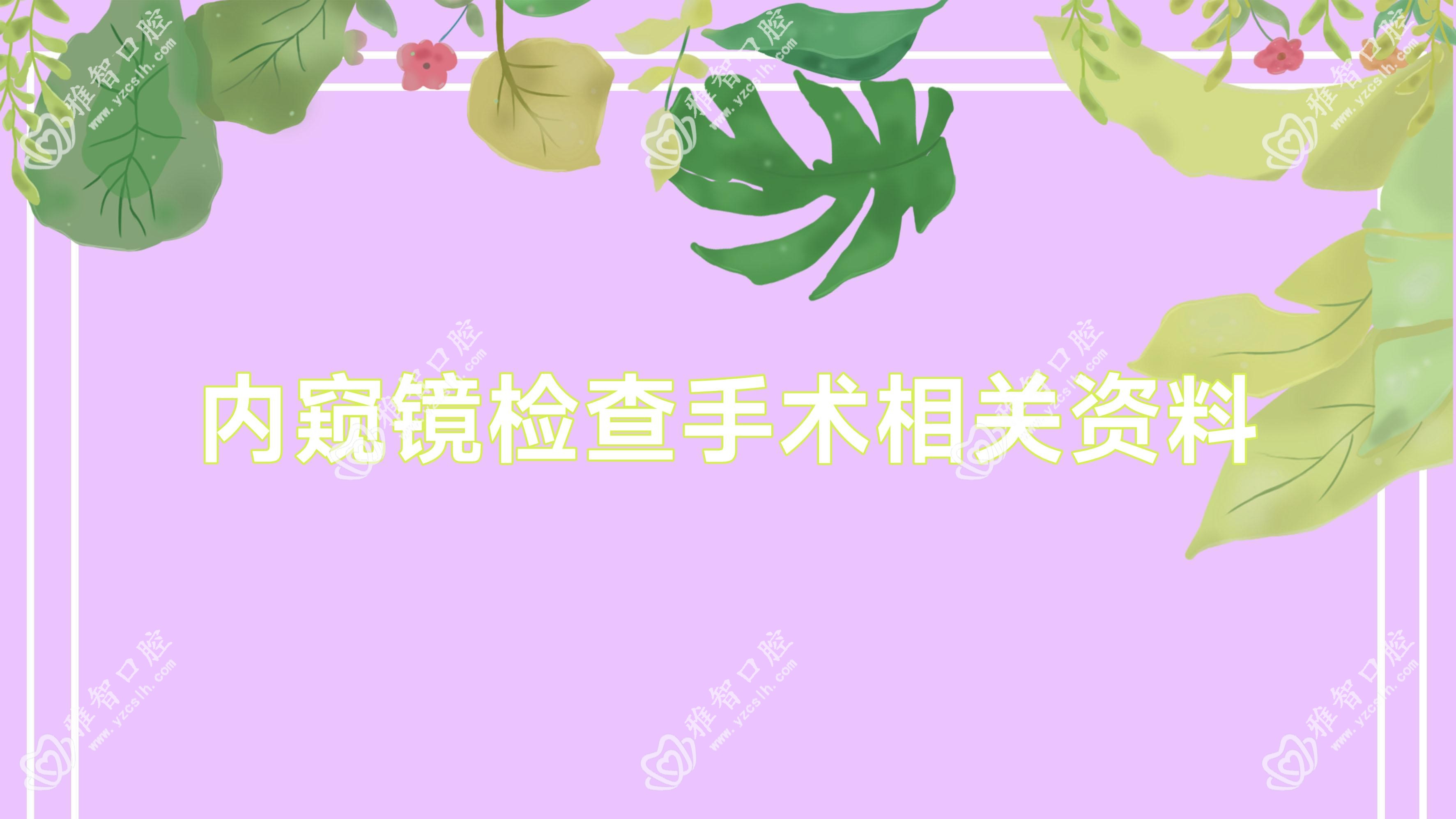 内窥镜检查手术相关资料