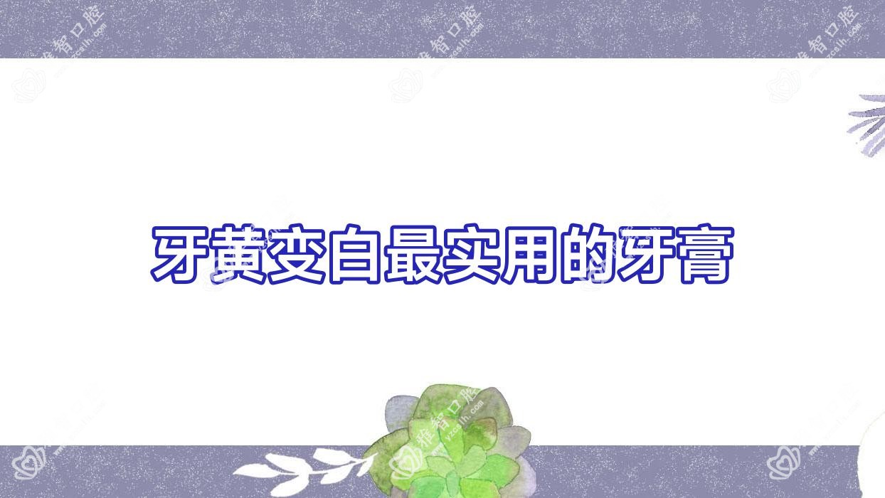 牙黄变白较实用的牙膏