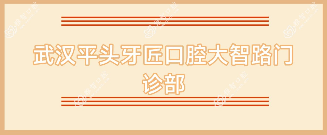 武汉平头牙匠口腔大智路门诊部