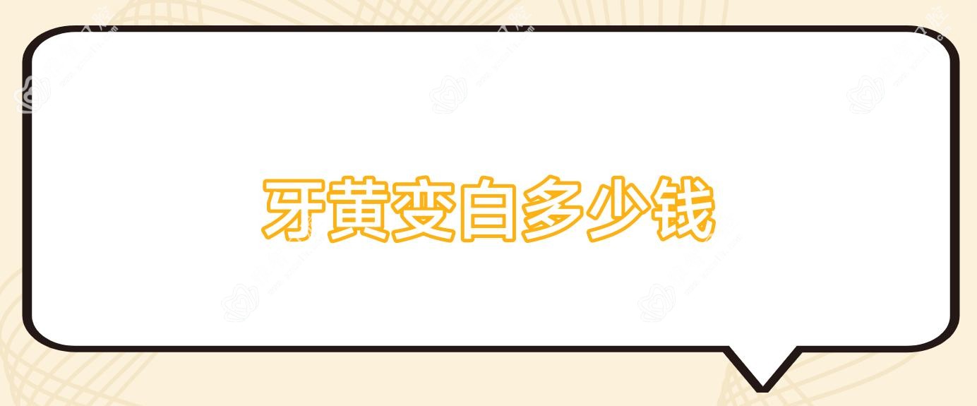 牙黄变白多少钱