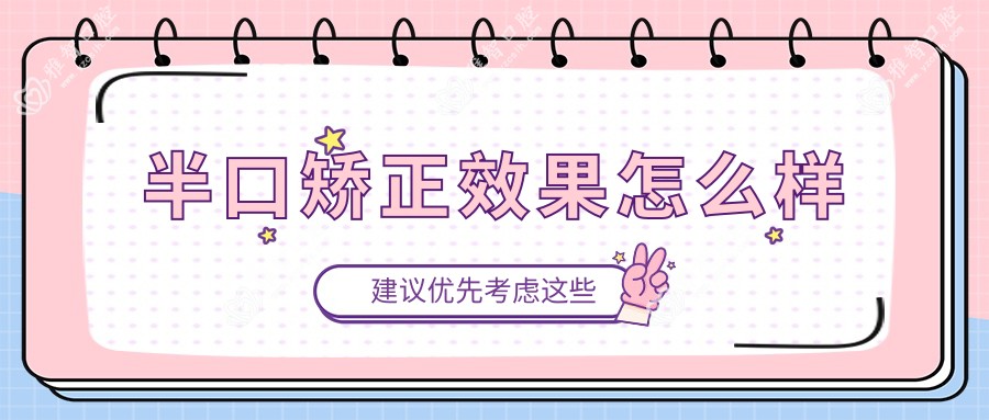 半口矫正疗效怎么样