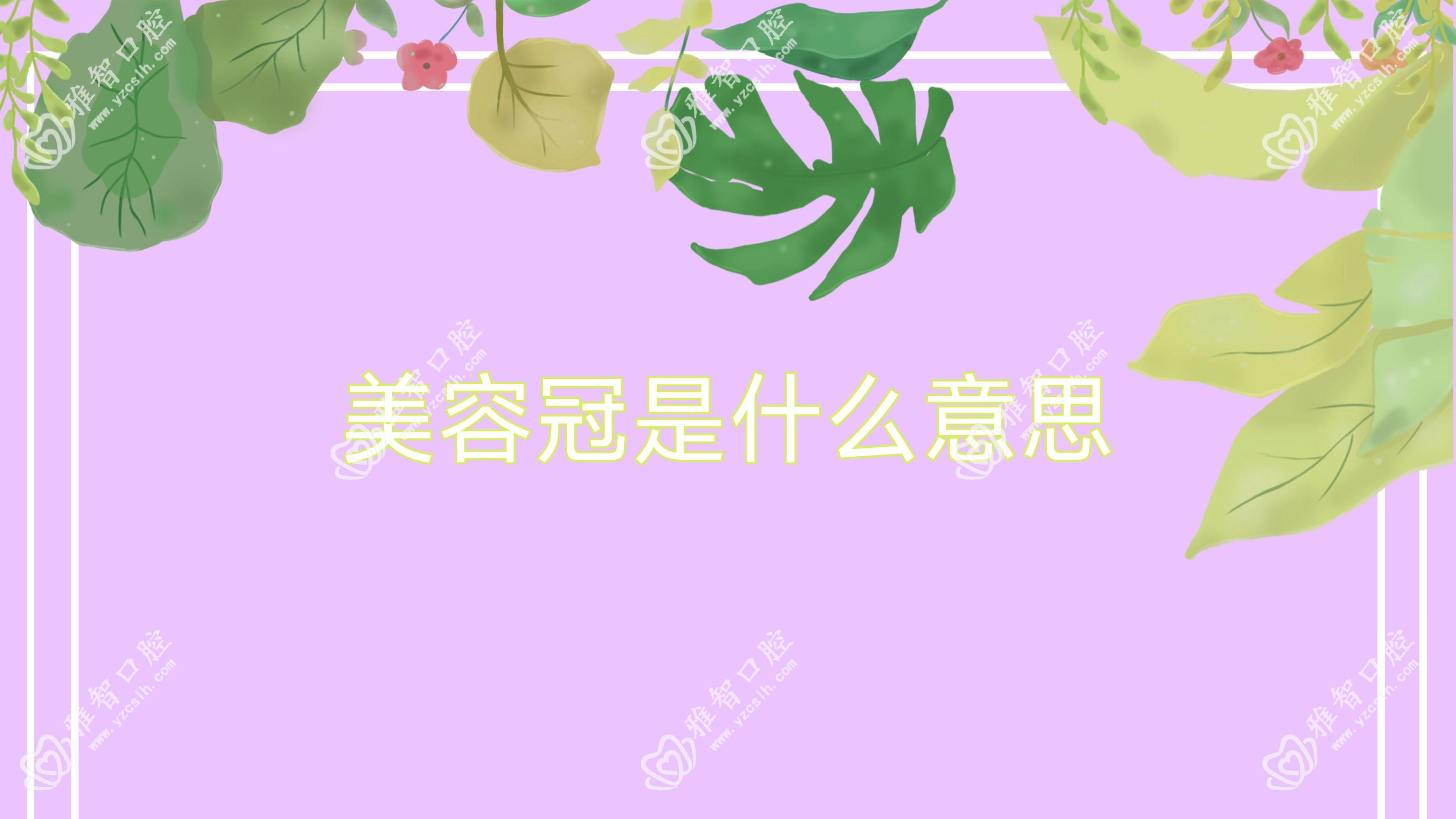 美容冠是什么意思