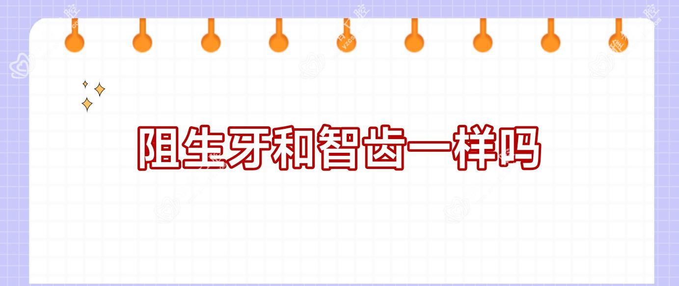 阻生牙和智齿一样吗