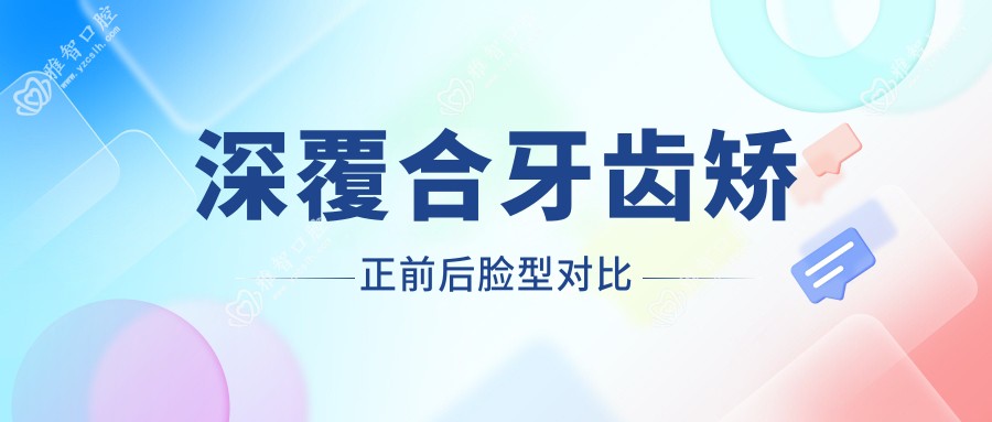 深覆合牙齿矫正前后脸型对比