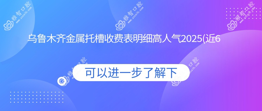 乌鲁木齐金属托槽收费表明细高人气2025(近6个月均价为:6369元)