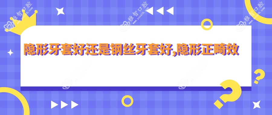 隐形牙套好还是钢丝牙套好,隐形正畸疗效