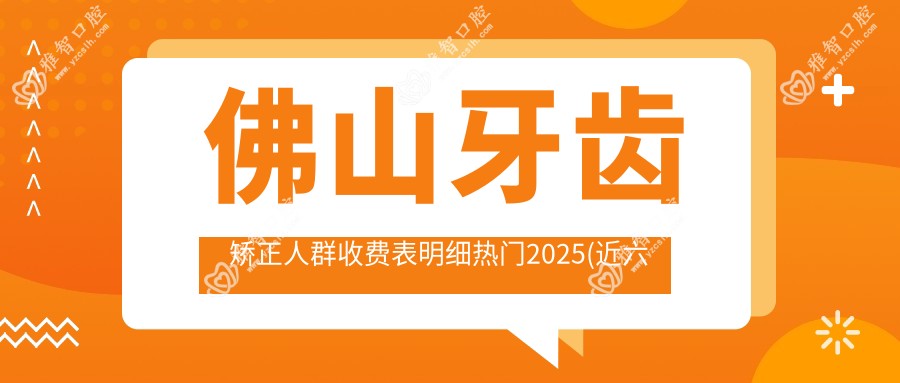 佛山牙齿矫正人群收费表明细热门2025(近六个月均价为:7188元)