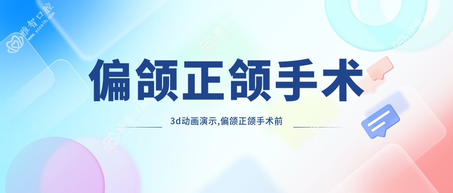 偏颌正颌手术3d动画演示,偏颌正颌手术前后对比