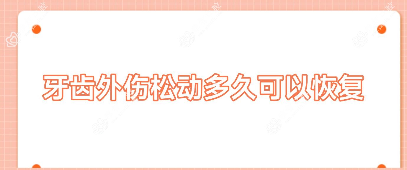 牙齿外伤松动多久可以恢复