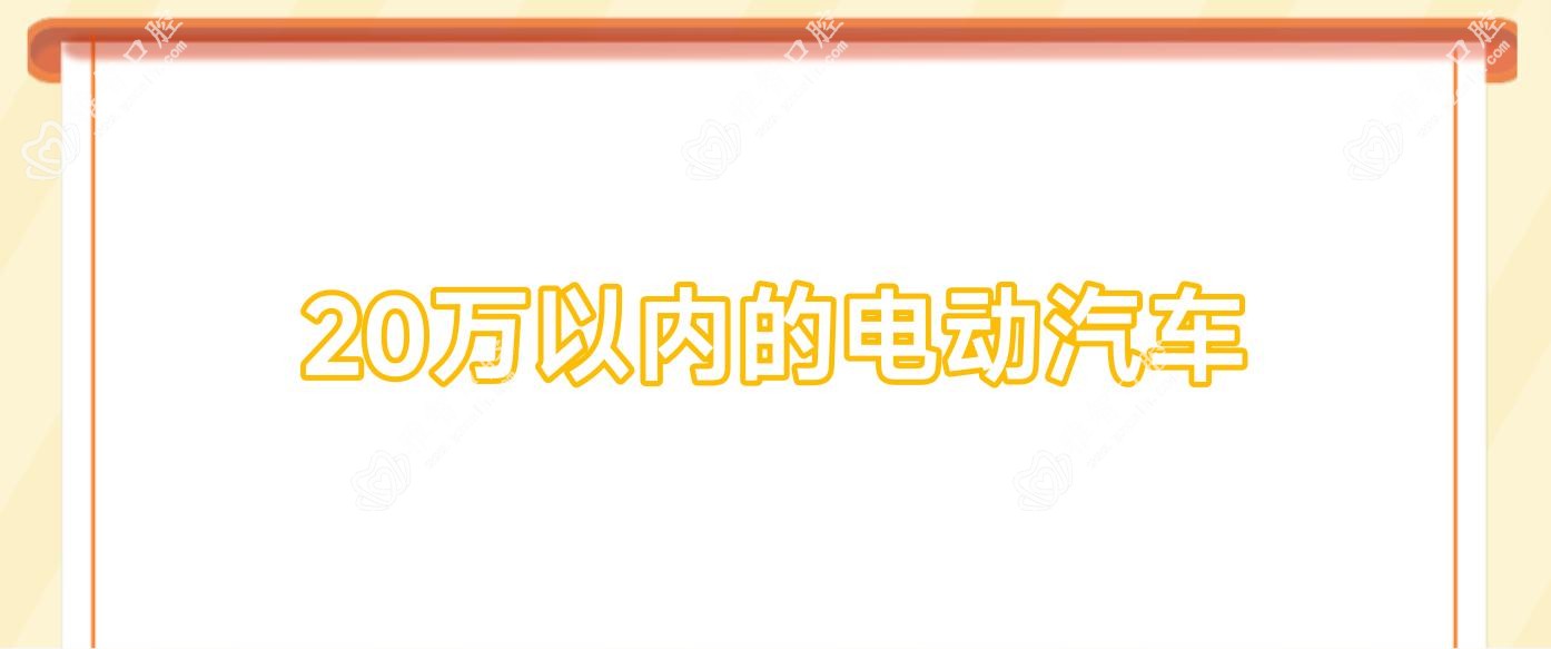 20万以内的电动汽车
