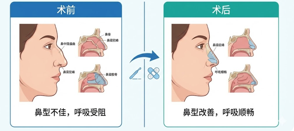 二、肋骨隆鼻与其他隆鼻方式的对比
